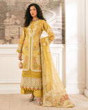 Zivah Apparel Unstitched Embroidered Luxury Lawn 3Pc Suit - Olivine