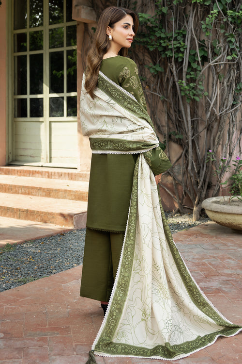Farasha Embroidered Khaddar Unstitched 3Pc Suit - Olvyn