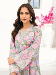 Faiza Faisal Aura Pret Embroidered Thai Silk 2Pc Suit - Omi