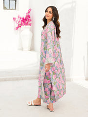 Faiza Faisal Aura Pret Embroidered Thai Silk 2Pc Suit - Omi