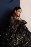 Farasha Luxury Formal Embroidered Net Unstitched 3Pc Suit - Onyx Royale
