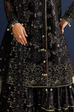 Farasha Luxury Formal Embroidered Net Unstitched 3Pc Suit - Onyx Royale