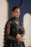 Farasha Luxury Formal Embroidered Net Unstitched 3Pc Suit - Onyx Royale