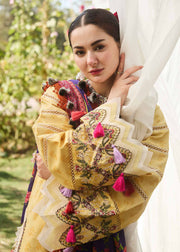 Hussain Rehar Embroidered Luxury Lawn Unstitched 3Pc Suit D-02 OPAL
