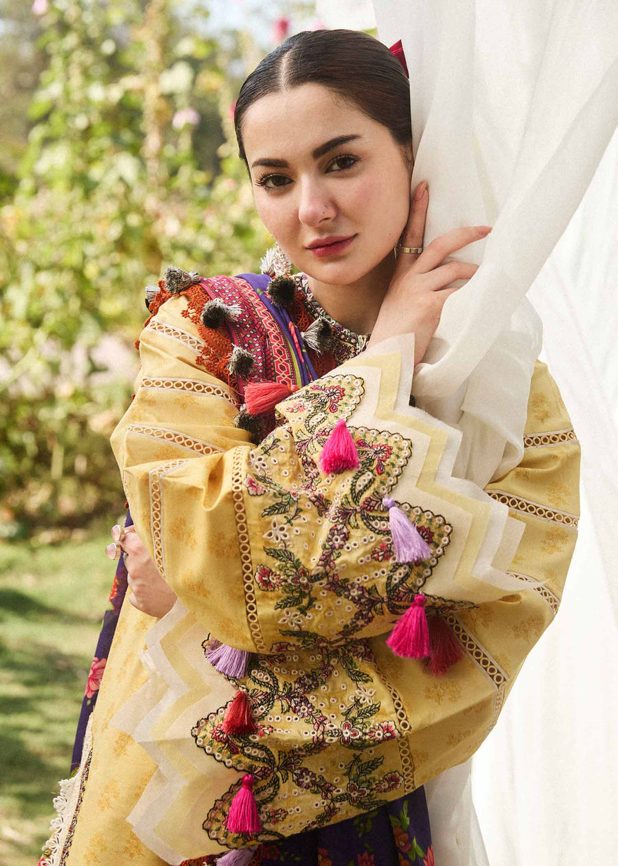 Hussain Rehar Embroidered Luxury Lawn Unstitched 3Pc Suit D-02 OPAL