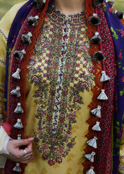 Hussain Rehar Embroidered Luxury Lawn Unstitched 3Pc Suit D-02 OPAL