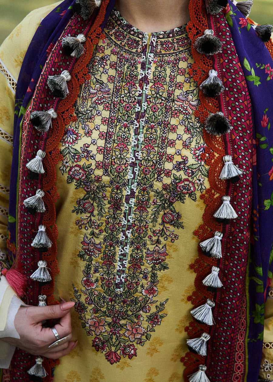 Hussain Rehar Embroidered Luxury Lawn Unstitched 3Pc Suit D-02 OPAL