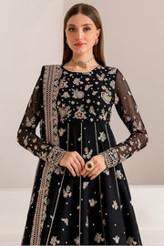 Farasha Luxury Formal Embroidered Chiffon Unstitched 3Pc Suit - Opaline