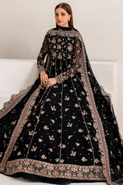 Farasha Luxury Formal Embroidered Chiffon Unstitched 3Pc Suit - Opaline