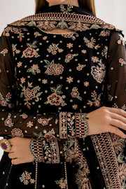 Farasha Luxury Formal Embroidered Chiffon Unstitched 3Pc Suit - Opaline