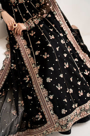 Farasha Luxury Formal Embroidered Chiffon Unstitched 3Pc Suit - Opaline