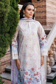Afrozeh Damask The Holiday Unstitched Lawn 3Pc Suit AL-25-V2-02B OPALINE