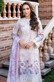 Afrozeh Damask The Holiday Unstitched Lawn 3Pc Suit AL-25-V2-02B OPALINE