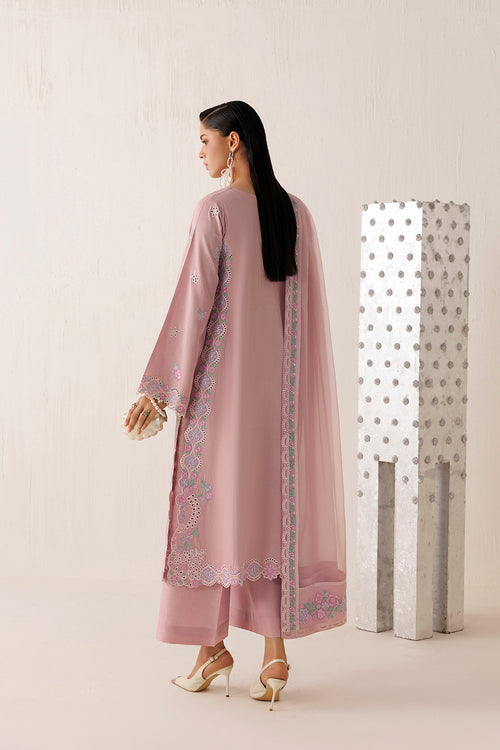 Farasha Veira Embroidered Raw Silk Unstitched 3Pc Suit D-02 Opaline Poise