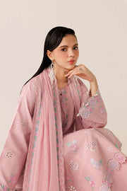 Farasha Veira Embroidered Raw Silk Unstitched 3Pc Suit D-02 Opaline Poise