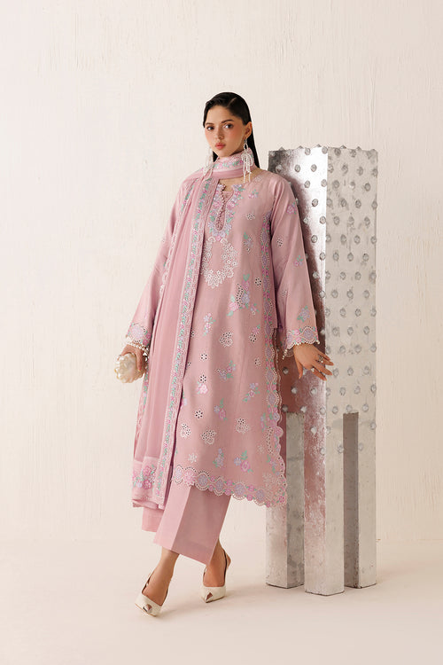Farasha Veira Embroidered Raw Silk Unstitched 3Pc Suit D-02 Opaline Poise