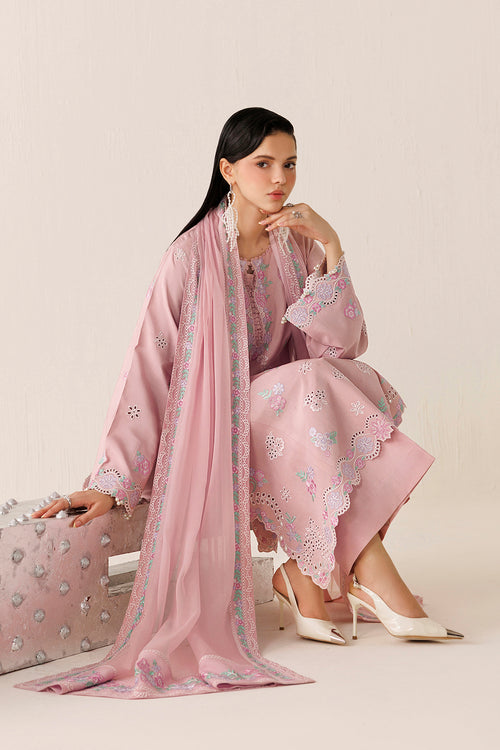 Farasha Veira Embroidered Raw Silk Unstitched 3Pc Suit D-02 Opaline Poise