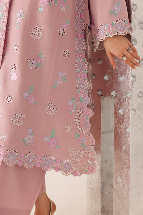 Farasha Veira Embroidered Raw Silk Unstitched 3Pc Suit D-02 Opaline Poise