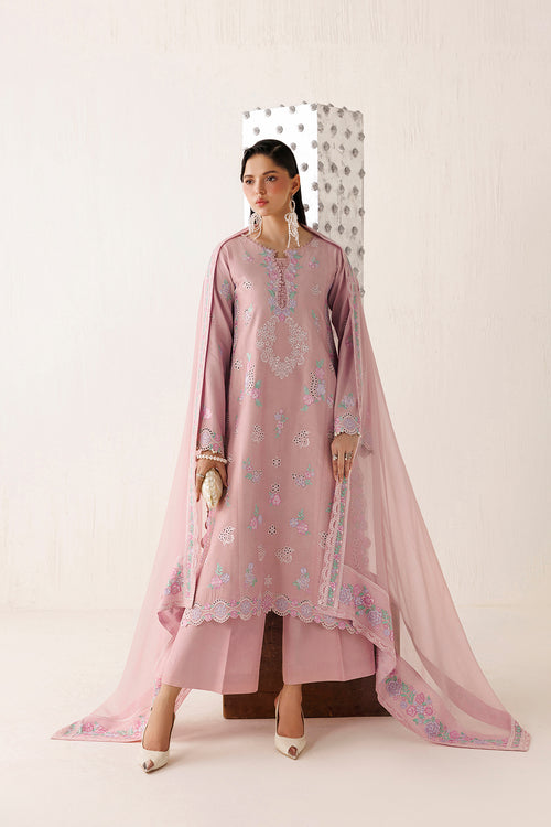 Farasha Veira Embroidered Raw Silk Unstitched 3Pc Suit D-02 Opaline Poise