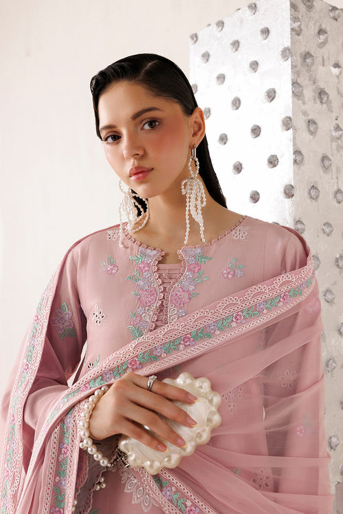 Farasha Veira Embroidered Raw Silk Unstitched 3Pc Suit D-02 Opaline Poise