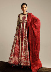 Hussain Rehar Embroidered Khaddar Unstitched 3Pc Suit - Opaline