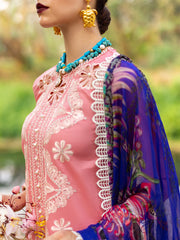 Roheenaz Dahlia Embroidered Lawn Unstitched 3Pc Suit RNZ-01B Orchid