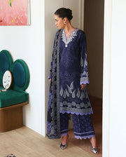 Roheenaz Eclat Gerden Printed Lawn Unstitched 3Pc Suit - ORCHID GARDEN
