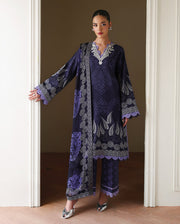 Roheenaz Eclat Gerden Printed Lawn Unstitched 3Pc Suit - ORCHID GARDEN