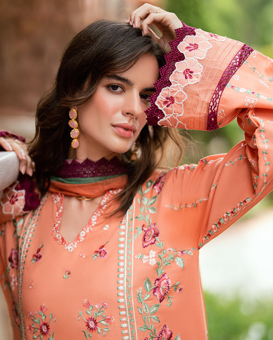 Roheenaz Reverie Embroidered Lawn Unstitched 3Pc Suit RNZ2502B Orelia