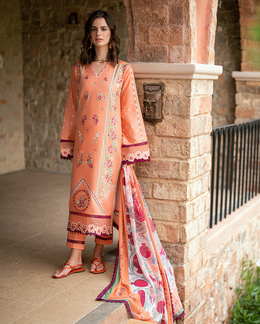 Roheenaz Reverie Embroidered Lawn Unstitched 3Pc Suit RNZ2502B Orelia