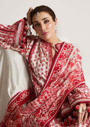 Hussain Rehar Embroidered Luxury Lawn Unstitched 3Pc Suit D-04 ORO