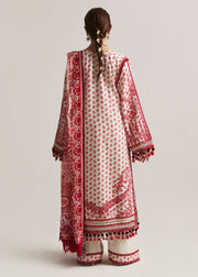 Hussain Rehar Embroidered Luxury Lawn Unstitched 3Pc Suit D-04 ORO