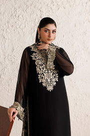 Farasha Luxury Formal Embroidered Chiffon Unstitched 3Pc Suit - Orvelia