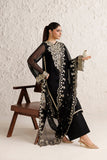Farasha Luxury Formal Embroidered Chiffon Unstitched 3Pc Suit - Orvelia