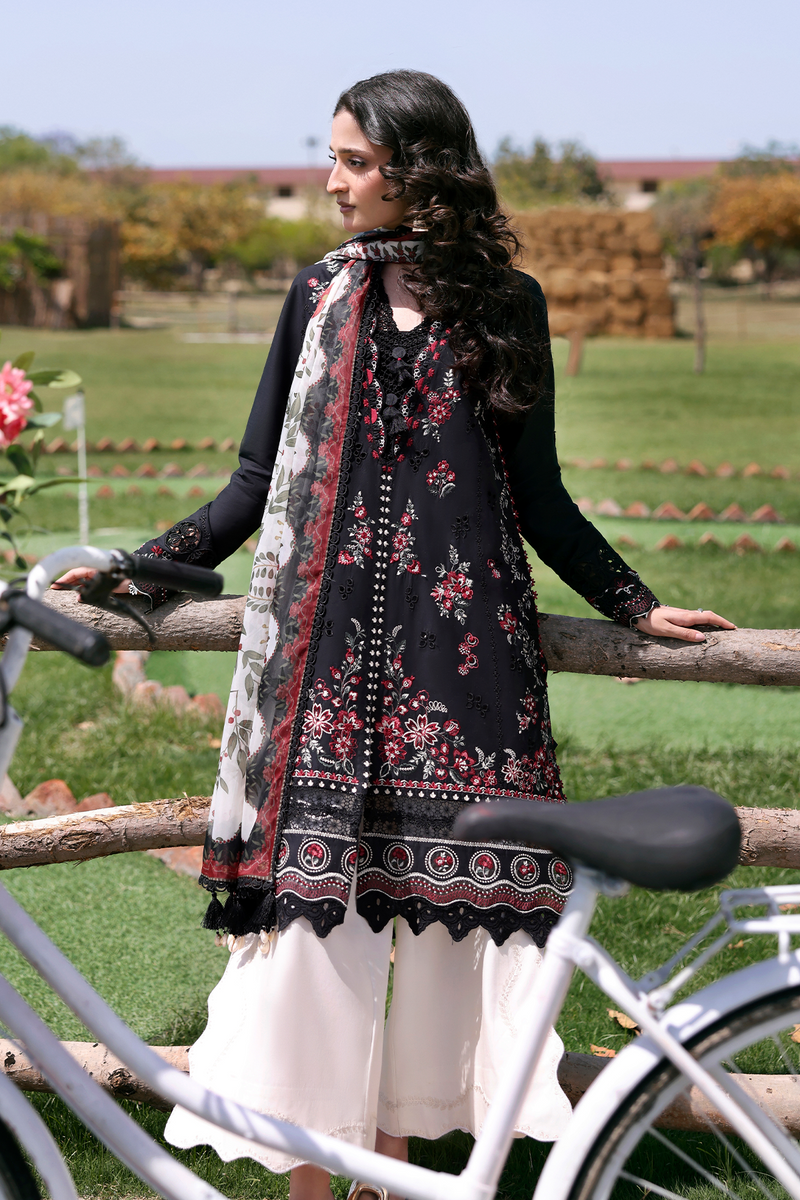 Zarposh Summer Soiree Embroidered Luxury Lawn Unstitched 3Pc Suit - Osyra