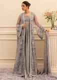 Sadaf Fawad Khan Siraa Embroidered Net Unstitched 3Pc Suit - Overcast Whisper