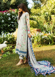 Sadaf Fawad Khan Siraa Embroidered Lawn Unstitched 3Pc Suit D01-A PAISLEY GARDEN