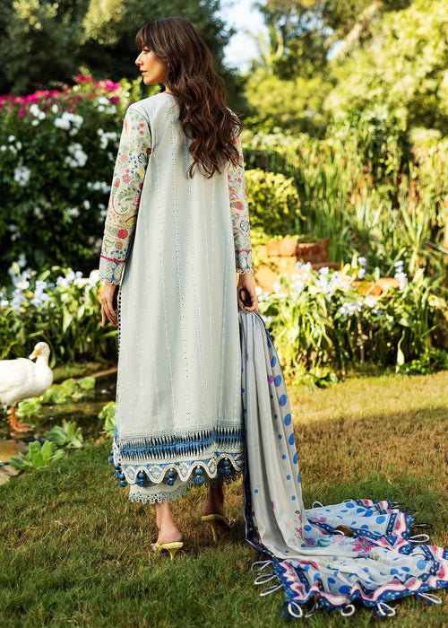 Sadaf Fawad Khan Siraa Embroidered Lawn Unstitched 3Pc Suit D01-A PAISLEY GARDEN