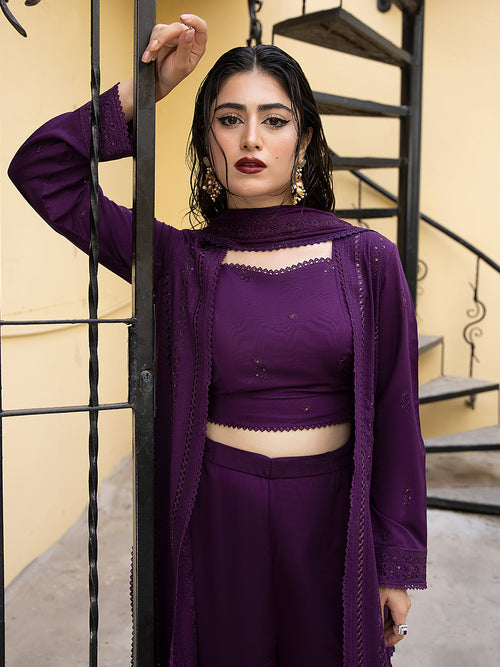 Afsaneh by Mahnur Embroidered Karandi Unstitched 3Pc Suit D-06 Paix