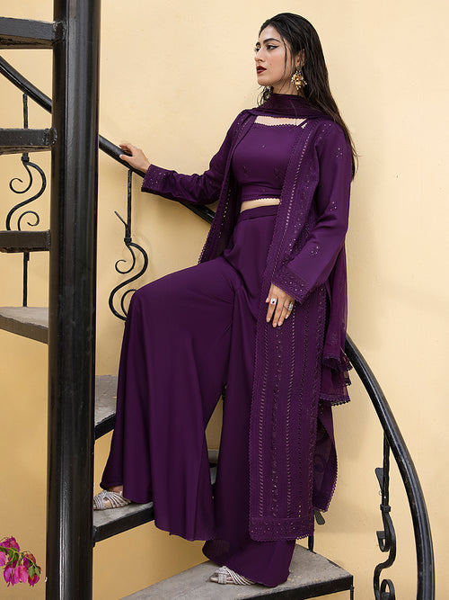 Afsaneh by Mahnur Embroidered Karandi Unstitched 3Pc Suit D-06 Paix