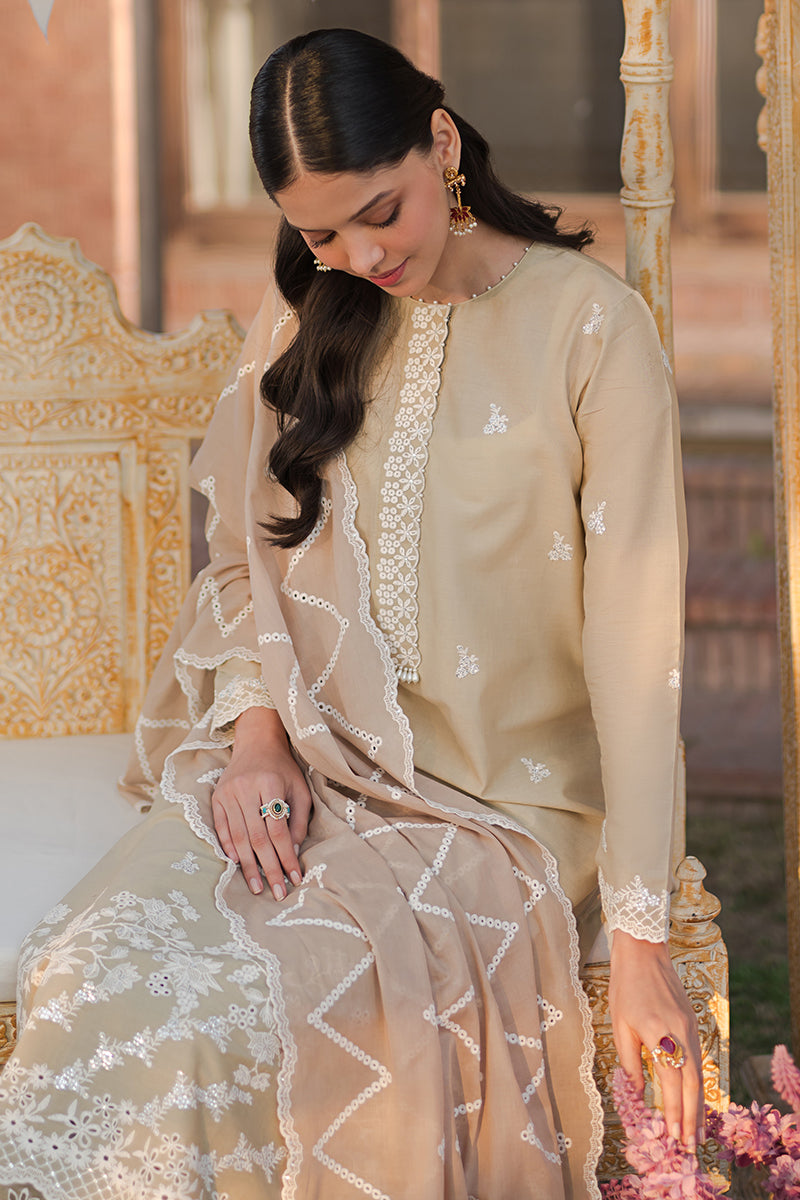 Cross Stitch Eid Lawn Unstitched Embroidered 3Pc Suit D-16 Pale Green