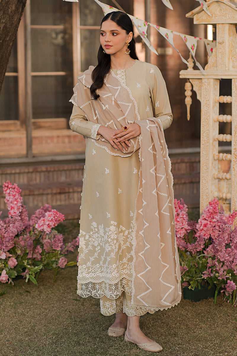 Cross Stitch Eid Lawn Unstitched Embroidered 3Pc Suit D-16 Pale Green