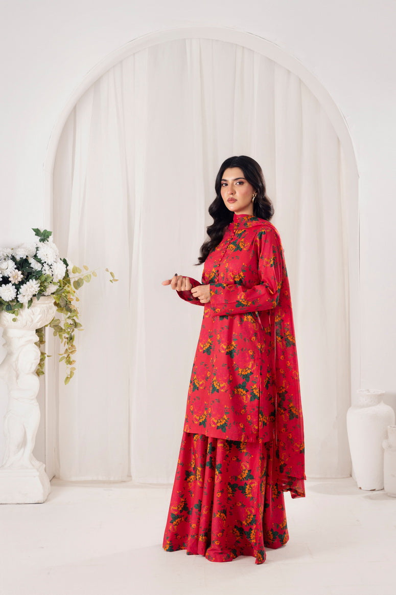 Feathers Premium Printed Lawn Unstitched 3Pc Suit PALETTO-FT709