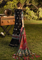 Sadaf Fawad Khan Siraa Embroidered Lawn Unstitched 3Pc Suit D02-A PALM ISLAND