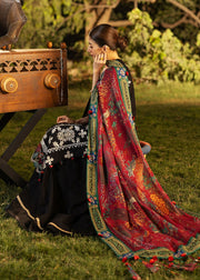 Sadaf Fawad Khan Siraa Embroidered Lawn Unstitched 3Pc Suit D02-A PALM ISLAND