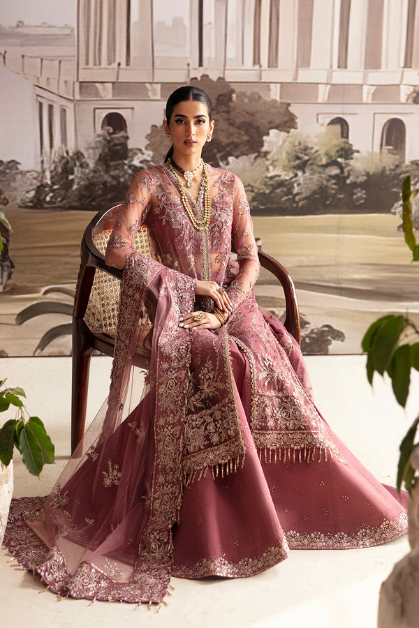 Ayzel Luminara Unstitched Luxury Wedding Formal 3Pc Suit - PANSY