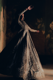 Zarposh Jahanara Festive Embroidered Raw Silk Unstitched 3Pc Suit - PARISA