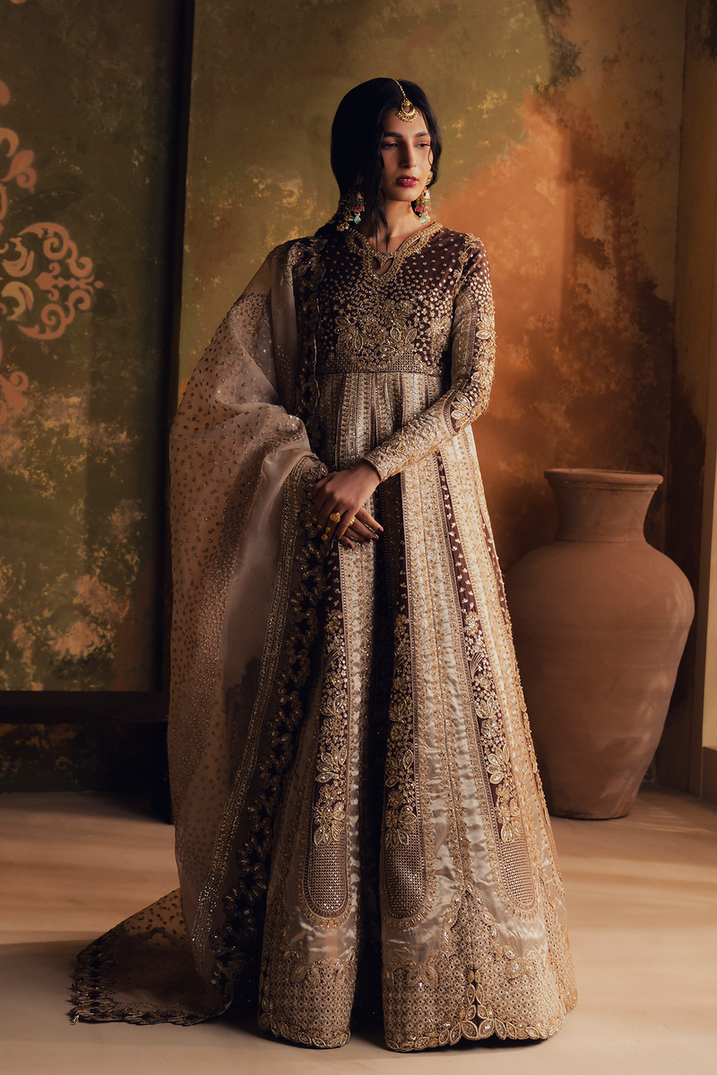 Zarposh Jahanara Festive Embroidered Raw Silk Unstitched 3Pc Suit - PARISA