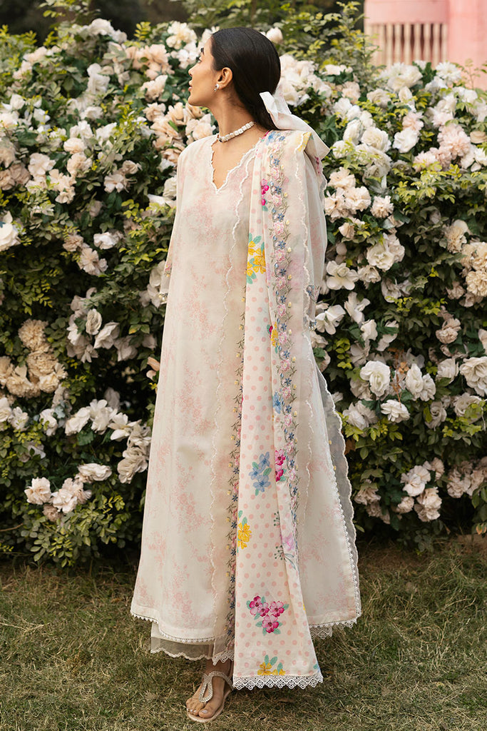 Cross Stitch Premium Embroidered Lawn Unstitched 3Pc Suit - PASTEL BLOOM