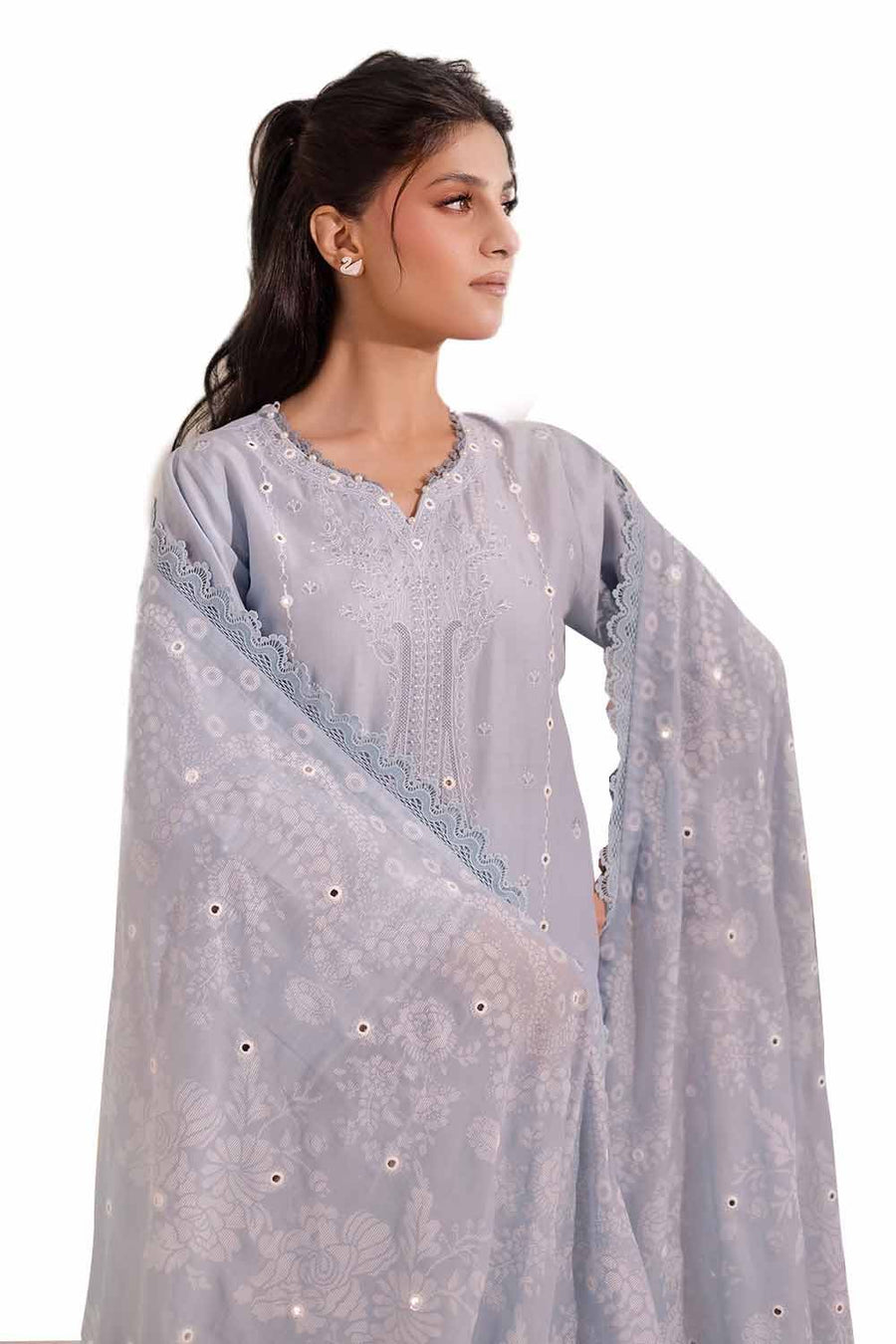 Gul Ahmed Embroidered Lawn Unstitched 3Pc Suit PC-42010